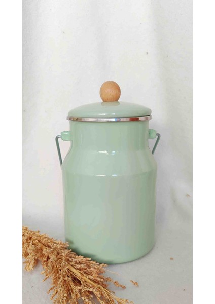 Mint Emaye Otantik Bakraç 2 Litre Süt Yoğurt Bakliyat Un Kabı modelleri