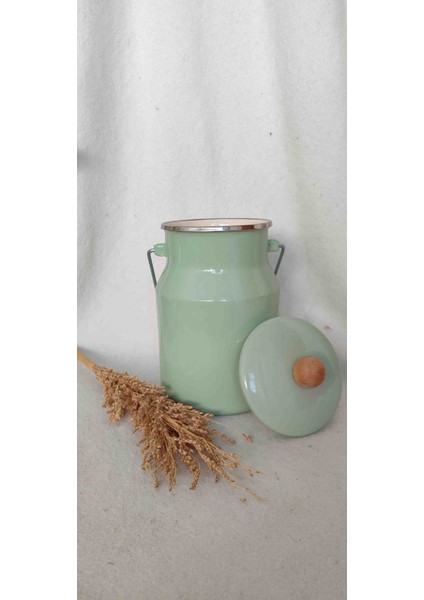 Mint Emaye Otantik Bakraç 2 Litre Süt Yoğurt Bakliyat Un Kabı fırsatları