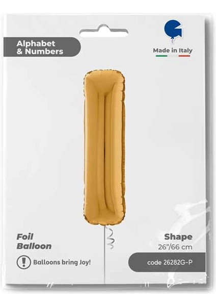 I Harf Supertrend Altın Folyo Balon 26"
