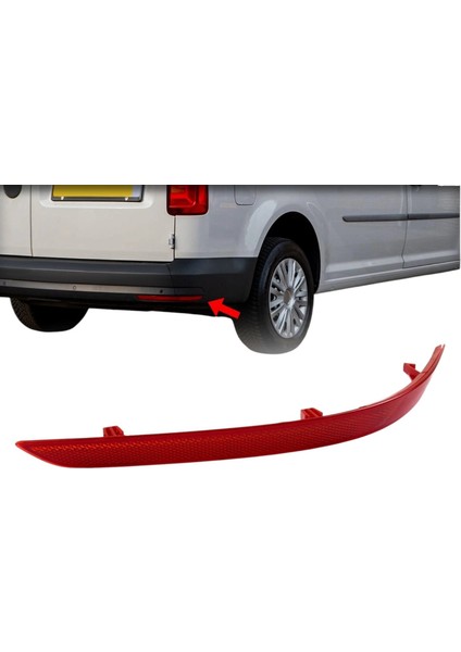 Volkswagen Caddy 2016-2020 Arası Modeller Sağ Arka Tampon Alt Köşe Reflektörü Yansıtıcı Kedi Gözü 2K5945106D fiyatları