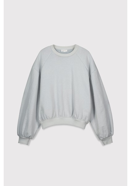 Dikişli Balon Kol Sweatshirt