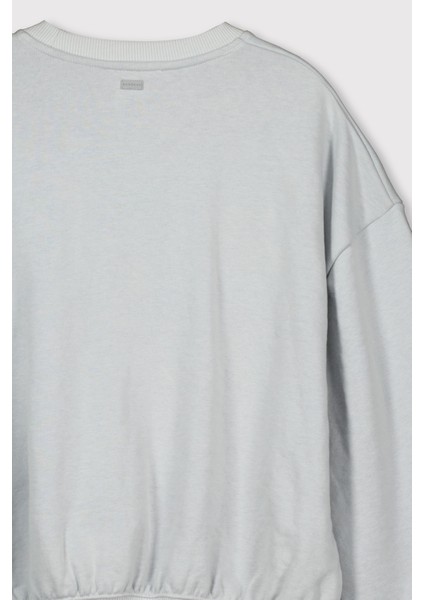 Dikişli Balon Kol Sweatshirt modelleri