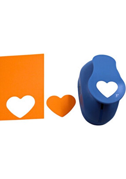 Büyük Kalp Delgeç 1 Adet 7.6 cm Mavi Renk Çocuklar İçin Eğlenceli
