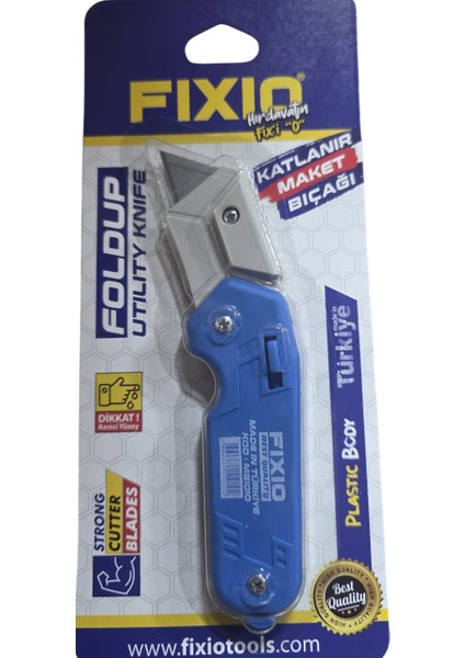 Fıxıo Katlanır Plastik Maket Bıçağı 24 Adet