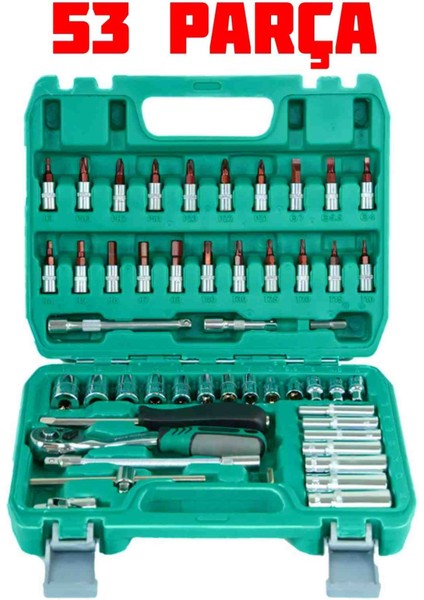 53 Adet 72 Dişli Cırcır Soket Seti S2 Paslanmaz Çelik Tornavida Uçları Taşınabilir Ev Araba Elektrik Tamir Aleti