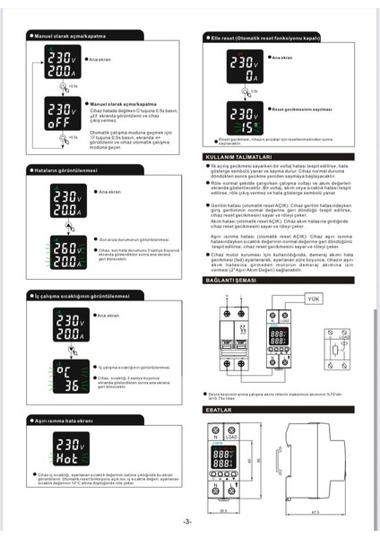 Monofaze Gerilim-Akım Koruma Rölesi (63A) indirimleri