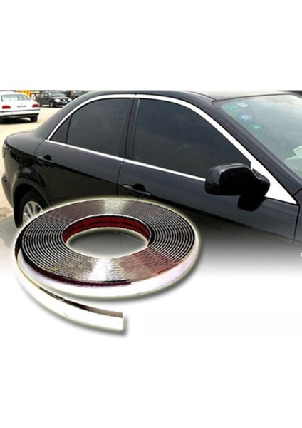 18 mm 3D Dekoratif Krom Nikelaj Şerit Çıta Panjur Kalın Şerit 5 Metre fiyatları