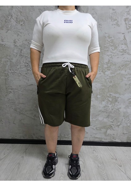 BSBYN-2245-BATTAL Beden Batan Şeritli Şort