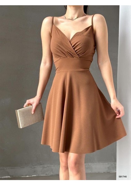 krep Kumaş Ince Askılı Kloş Elbise 581746 fiyatları