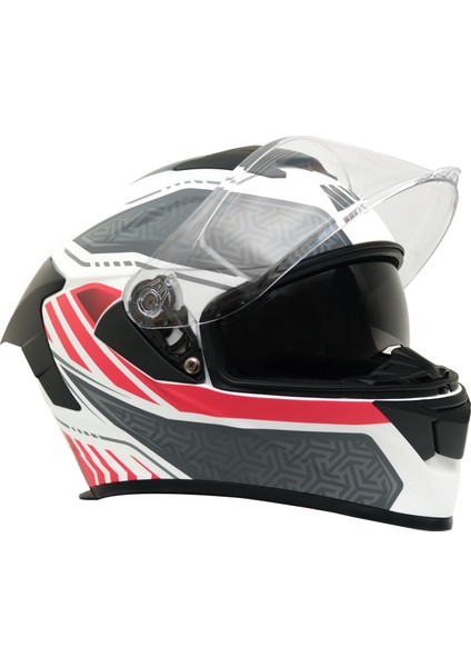 Gp My Helmet MKS001-WRG Yarış Spoiler Güneş Vizörlü Şeffaf Full Face Motosiklet Kaskı M modelleri