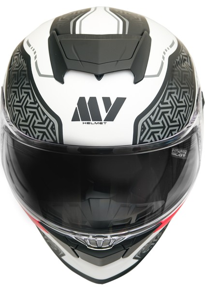 Gp My Helmet MKS001-WRB Yarış Spoiler Güneş Vizörlü Şeffaf Full Face Motosiklet Kaskı Xl fiyatları