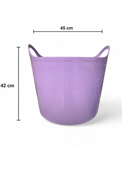 Mor, Esnek Plastik Kova – 42 Litre, Kurban Kovası, Esneyebilen Oyuncak ve Çamaşır Sepeti fırsatları
