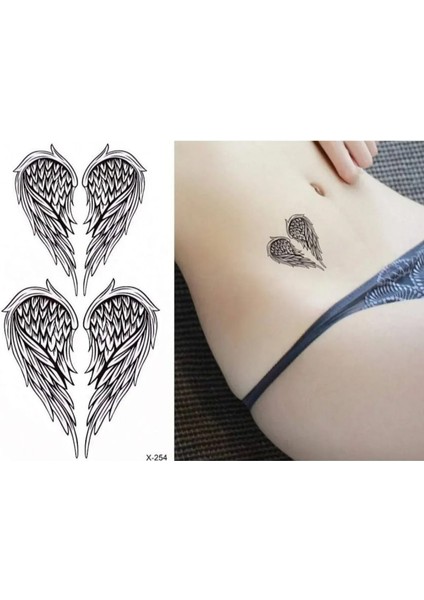 30 Gün / 1 Ay Kalıcı Kanat Figürlü 12 Saat Sonra Kararan Geçici Dövme fiyatları