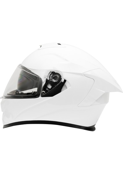 Gp My Helmet MKS001-PW Yarış Spoiler Güneş Vizörlü Şeffaf Full Face Motosiklet Kaskı M fırsatları