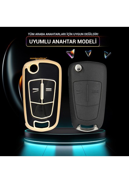 Astra H Zafira B 2 Buton Sustalı Nano Anahtar Kılıfı - Siyah fiyatları