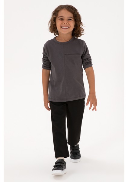 Erkek Çocuk Siyah Pantolon (Kanvas-Chino) 50317274-VR046 fiyatları