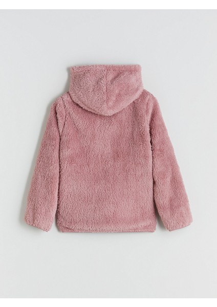 Yeni Sezon Kapüşonlu Pelüş Kız Çocuk Fermuarlı Sweatshirt modelleri