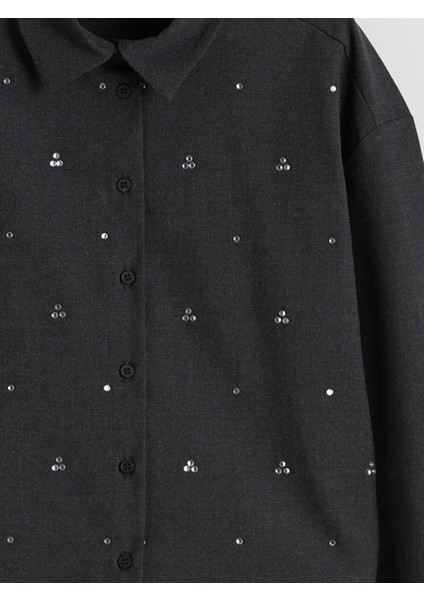 Yeni Sezon Taşlı Kız Çocuk Gömlek modelleri