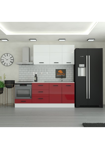 220 cm Mutfak Dolabı Mdf Kapak Tezgah Dahil YRKN220 101