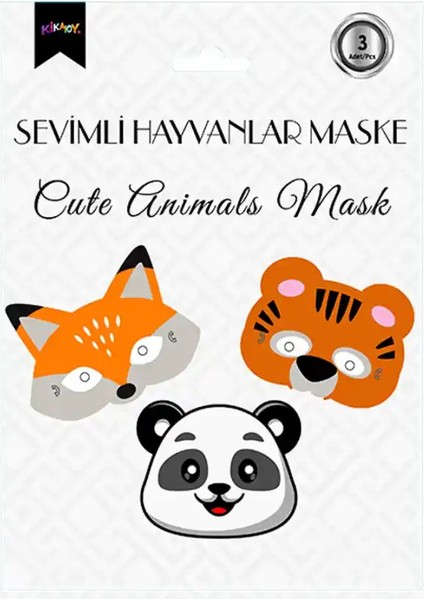 Sevimli Hayvanlar Karton Maske