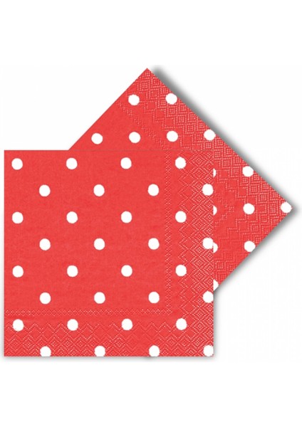 Kırmızı Puantiyeli Peçete