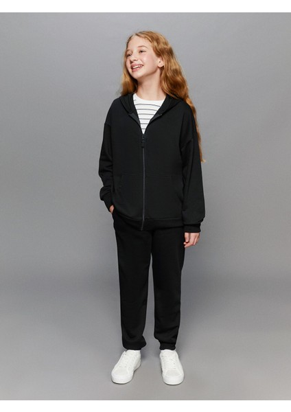 Yeni Sezon Beli Lastikli Kız Çocuk Kalın Jogger Eşofman Altı