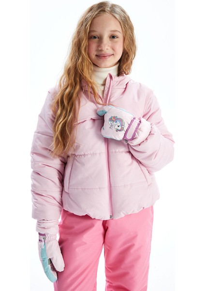 Yeni Sezon Baskılı Kız Çocuk Kar Eldiveni