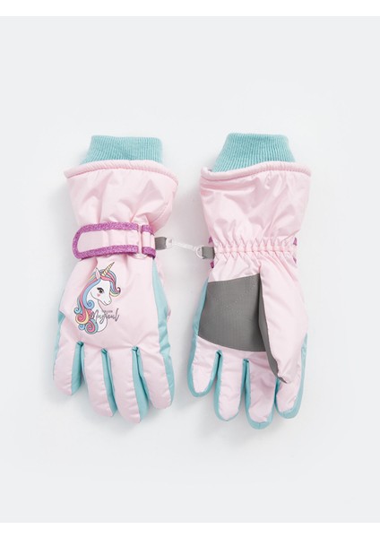 Yeni Sezon Baskılı Kız Çocuk Kar Eldiveni modelleri