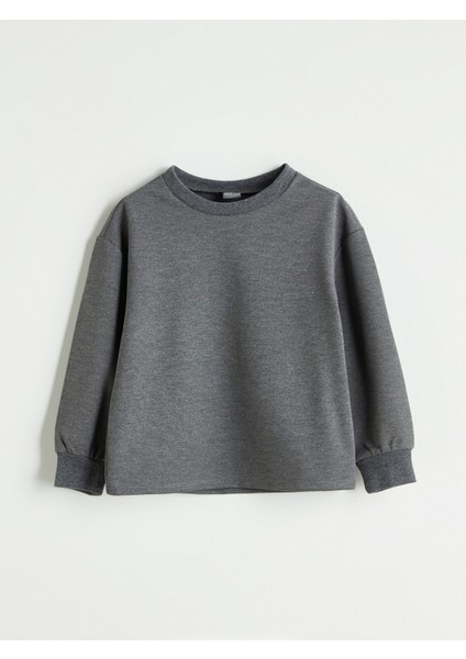 Yeni Sezon Bisiklet Yaka Kız Çocuk Sweatshirt