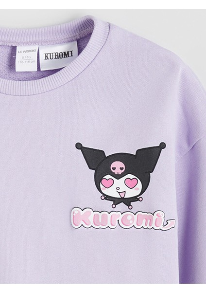 Yeni Sezon Bisiklet Yaka Kuromi Baskılı Kız Çocuk Sweatshirt fiyatları