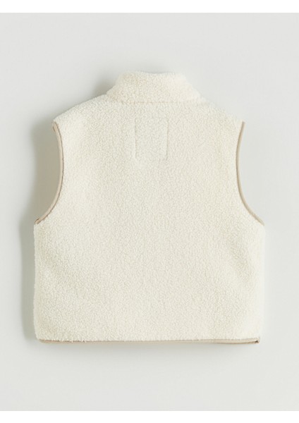 Yeni Sezon Dik Yaka Kız Çocuk Pelüş Yelek fırsatları