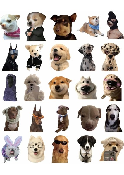 Sevimli Köpek Çıkartmaları Laptop Notebook Tablet Sticker Seti