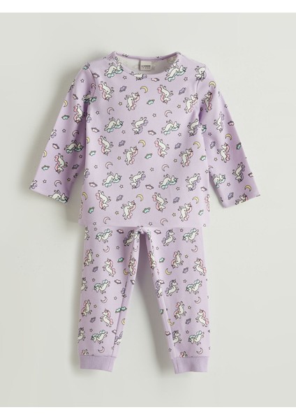 Yeni Sezon Desenli Kız Çocuk Pijama Takımı
