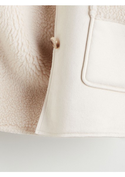 Yeni Sezon Kapüşonlu Süet Görünümlü Kız Çocuk Kaban modelleri