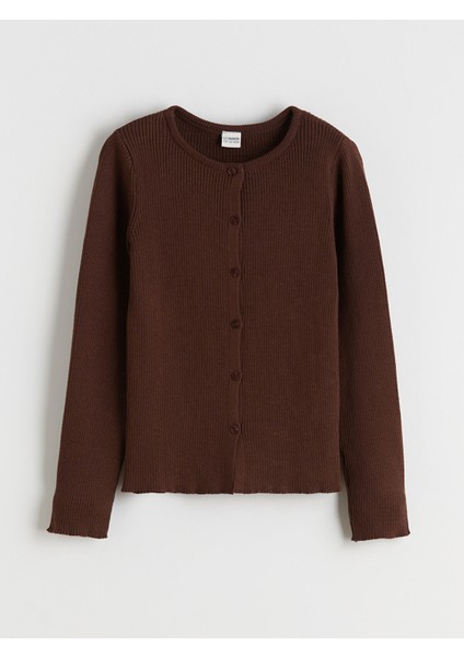 Yeni Sezon Bisiklet Yaka Kız Çocuk Triko Hırka