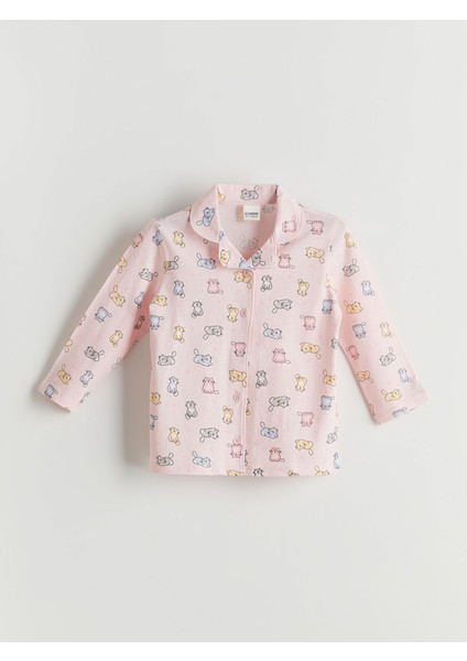 Yeni Sezon Gömlek Yaka Baskılı Kız Çocuk Pijama Takım fiyatları