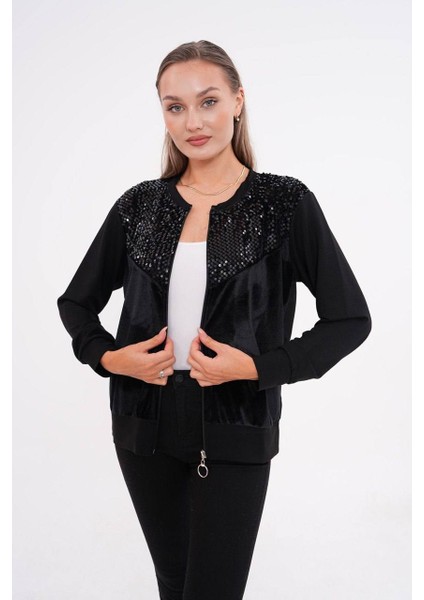 Pullu Hırka Viskon Iki Iplik Ceket