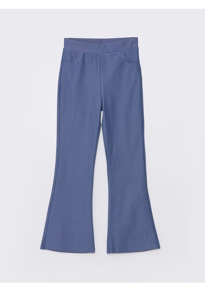 Yeni Sezon Beli Lastikli Ispanyol Paça Kız Çocuk Tayt