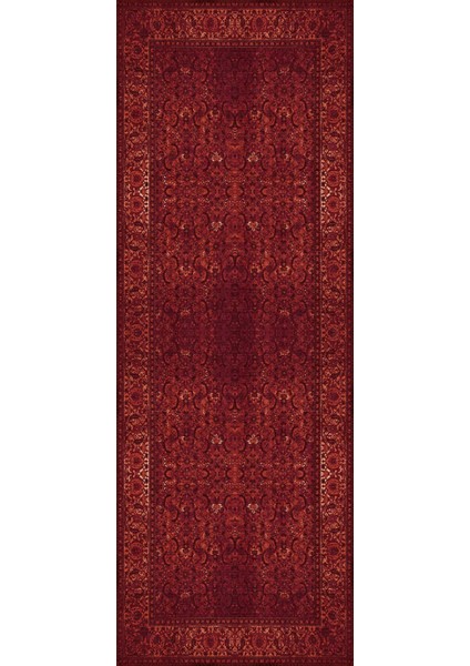 Gerva Çerçeveli Kırmızı Polyester ve Pamuklu Yıkanabilir Kaydırmaz Taban Dijital Baskı Halı fiyatları