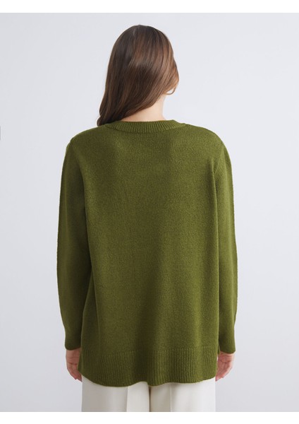 Yeni Sezon Bisiklet Yaka Boncuk Işlemeli Kadın Triko Kazak fırsatları