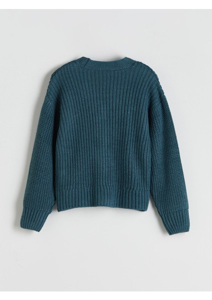 Yeni Sezon V Yaka Kız Çocuk Triko Hırka modelleri