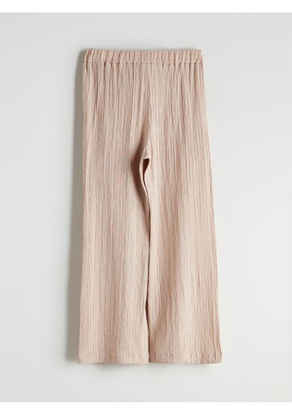 Yeni Sezon Beli Lastikli Dokulu Kız Çocuk Pantolon modelleri