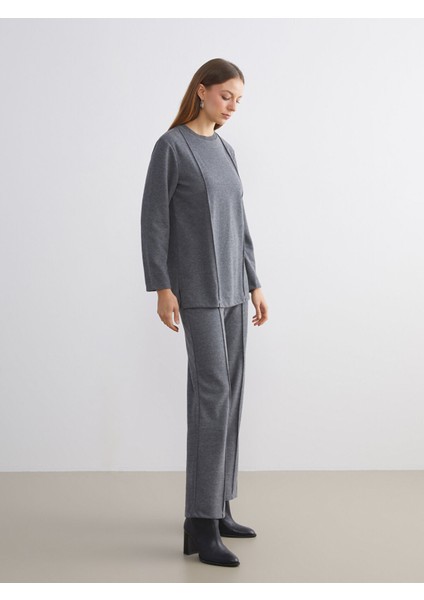 Yeni Sezon Büyük Beden Bisiklet Yaka Kadın Sweatshirt Tunik fırsatları