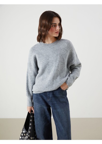 Yeni Sezon Bisiklet Yaka Oversize Kadın Triko Kazak