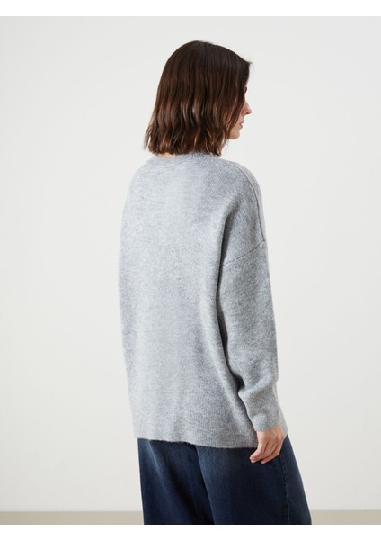 Yeni Sezon Bisiklet Yaka Oversize Kadın Triko Kazak fırsatları