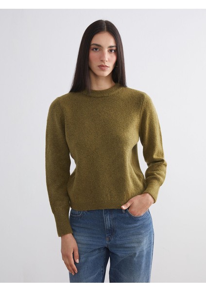 Yeni Sezon Bisiklet Yaka Kadın Triko Kazak