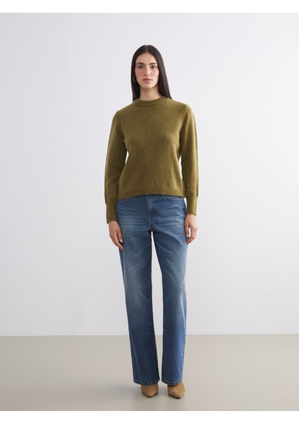 Yeni Sezon Bisiklet Yaka Kadın Triko Kazak modelleri