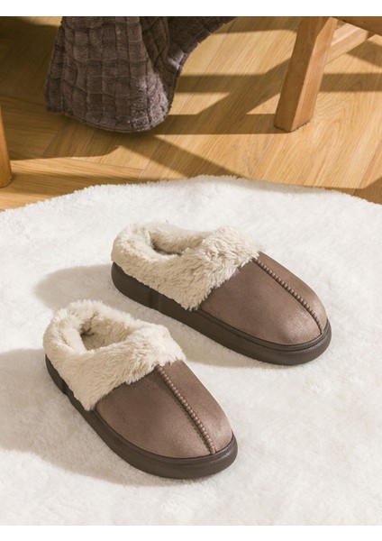 Yeni Sezon Süet Görünümlü Kadın Ev Terliği