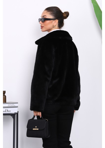 Siyah Kısa Kürk Mont fırsatları