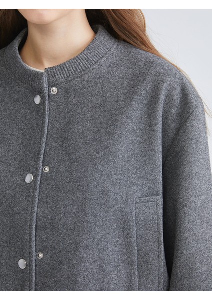 Yeni Sezon Kolej Yaka Kadın Kaşe Mont modelleri